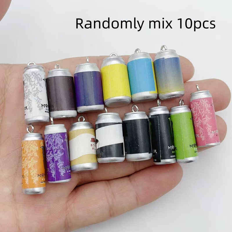 Jewelry Making Parts - 10Pcs Mini Simulasi Kaleng Minuman Resin