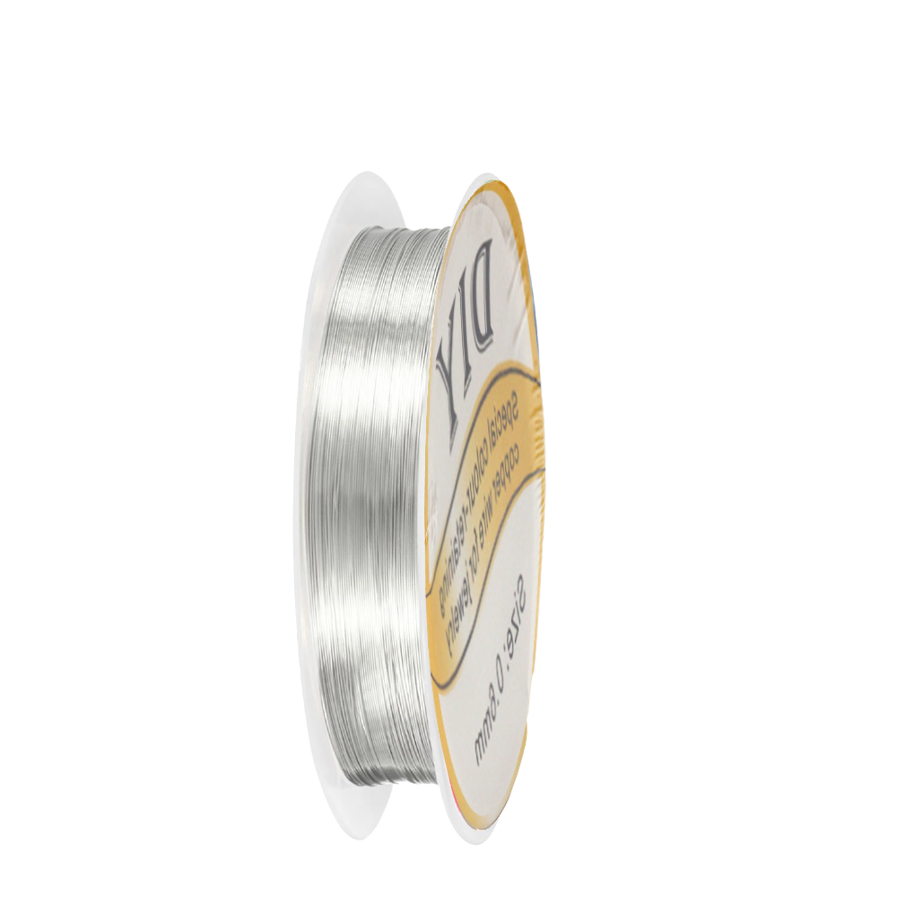 Jewelry Making With Copper Wire - 1 Rol Kawat Tembaga Perak 0.3/0.4/0.5/0.6/0.8Mm