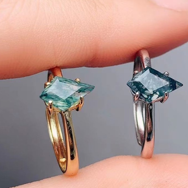 Jewelry Making University - Lumut batu akik 925 cincin pernikahan
