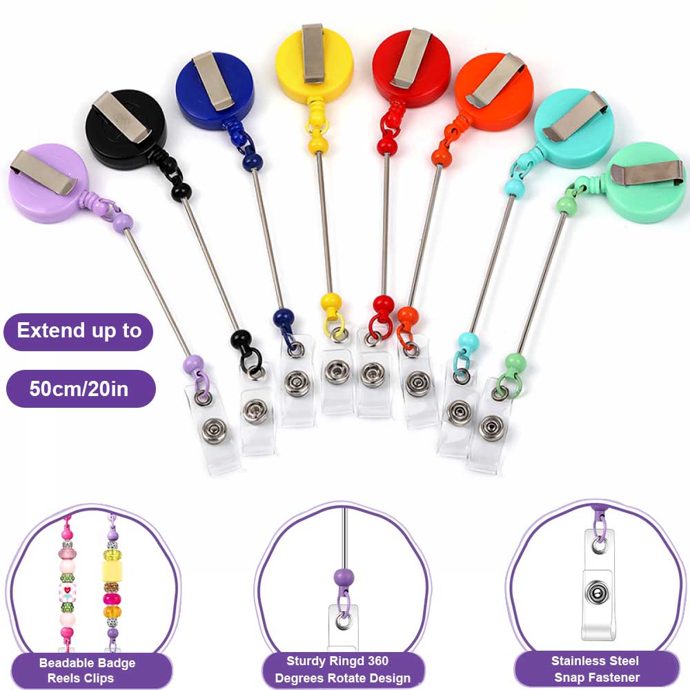 Jewelry Making Parts - 1-3 Buah Gulungan Lencana Dapat Ditarik