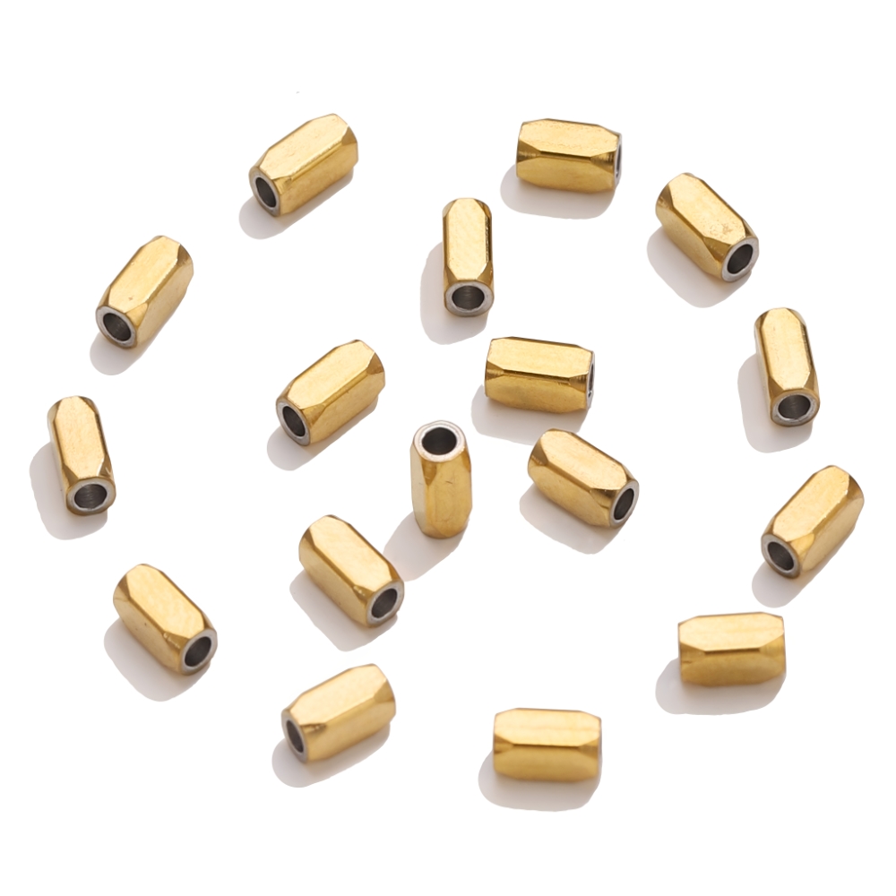 Jewelry Making Supplies Wholesale - 20pcs Manik-Manik Spacer Heksagonal Baja Anti
