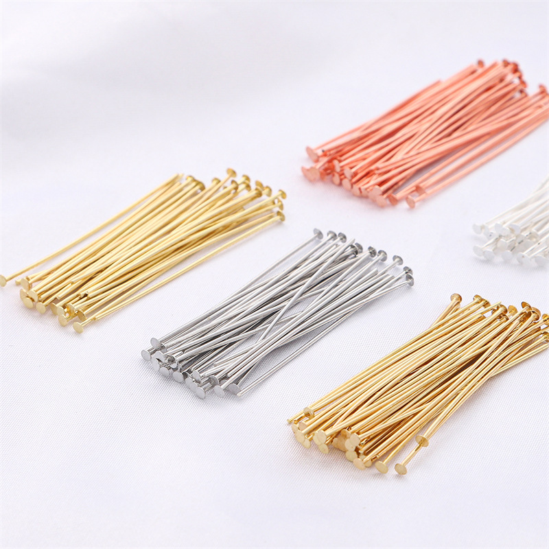 50pcs/pak Pin Kepala Datar Per - Jewelry Making Supplies Wholesale ulasan dan harga