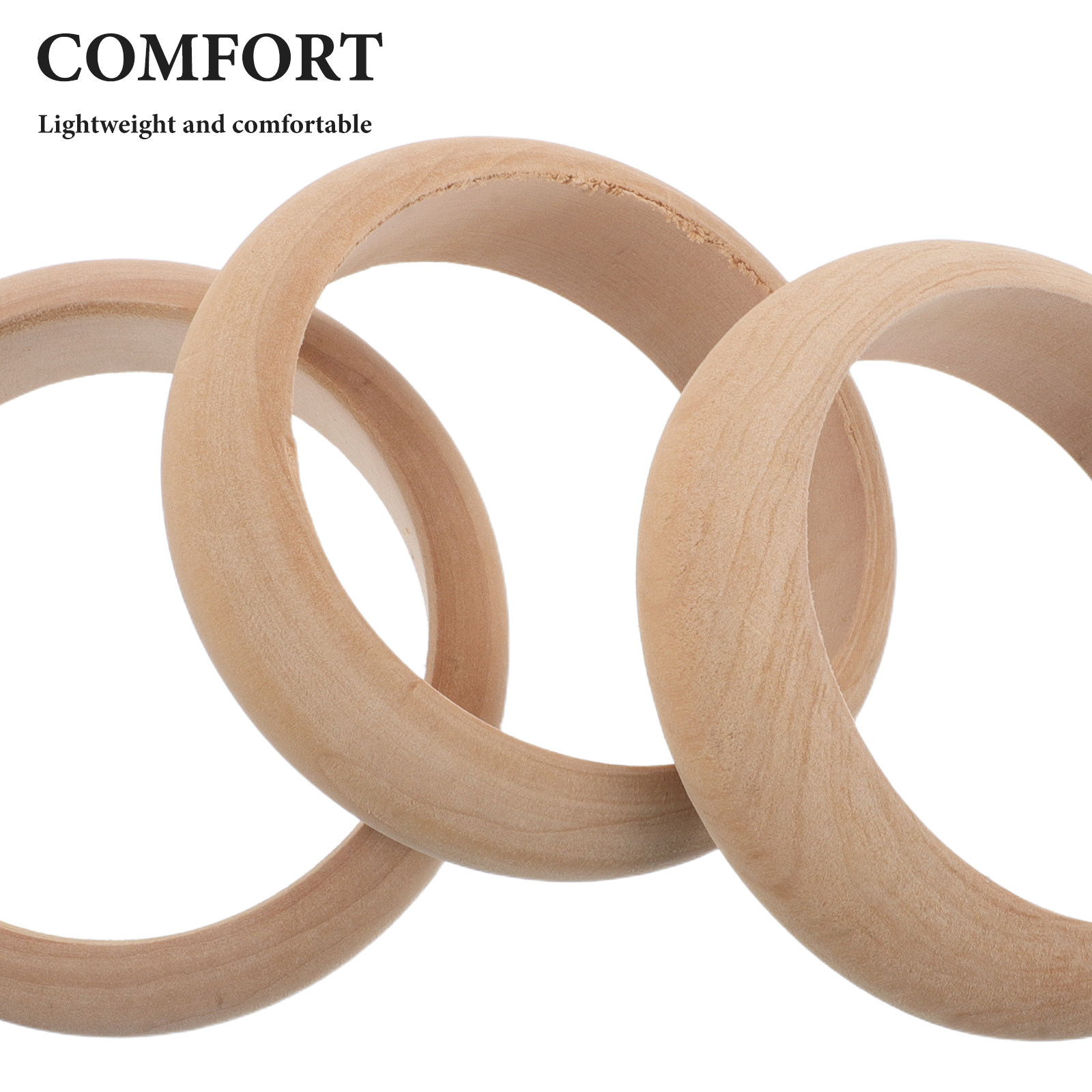4 Buah Gelang Kayu Alami Koson - Jewelry Making A Ring ulasan dan harga